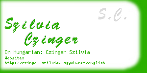 szilvia czinger business card